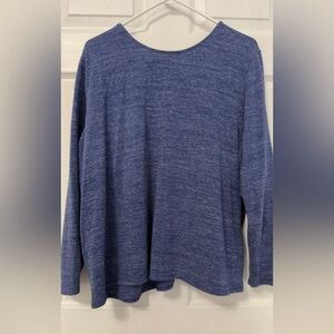 Stylish Blue Long Sleeve Top